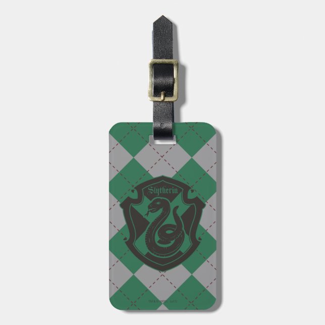 Étiquette À Bagage Harry Potter | Slytherin House Pride Crest (Devant Vertical)