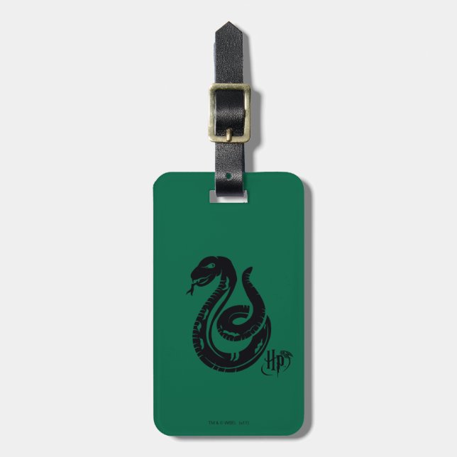 Étiquette À Bagage Harry Potter | Slytherin Snake Icon (Devant Vertical)