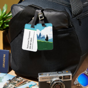 Étiquette À Bagage HARRY POTTER™ Surplombant le château HOGWARTS™