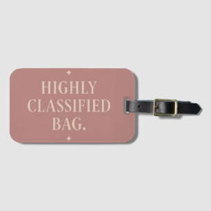 Étiquette À Bagage Hautement Classifié Sac Mystérieux & Élégant
