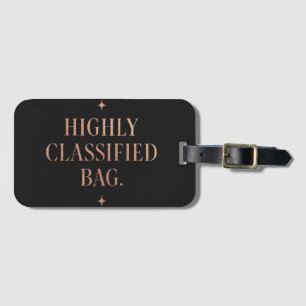 Étiquette À Bagage Hautement Classifié Sac Mystérieux & Élégant