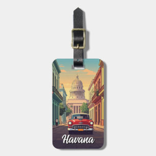 Étiquette À Bagage Havane Cuba