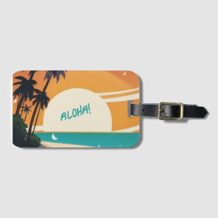 Étiquette À Bagage Hawaiian/Aloha/Tropical/plage