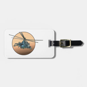 Étiquette À Bagage Hélicoptère de dessin