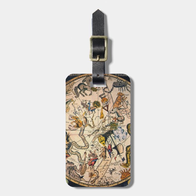 Étiquette À Bagage Hémisphère céleste, 1790 (Devant Vertical)