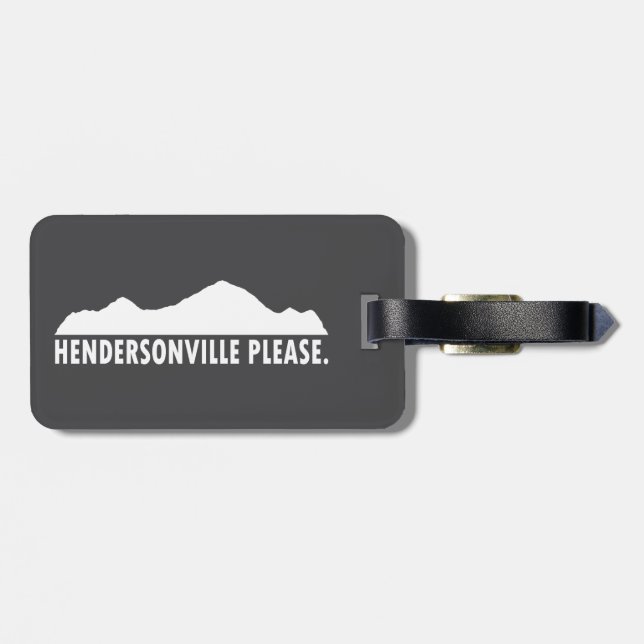Étiquette À Bagage Hendersonville Caroline du Nord S'il vous plaît (Dos horizontal)