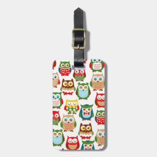 Étiquette À Bagage Hiboux mignons de Litte