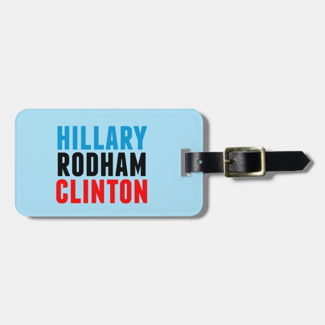 Étiquette À Bagage Hillary Rodham Clinton (Devant horizontal)