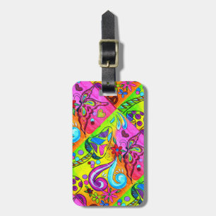 Étiquette À Bagage hippie super en diagonale