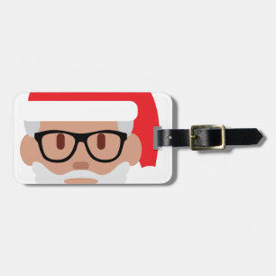 Étiquette À Bagage hipster Santa Claus émoji
