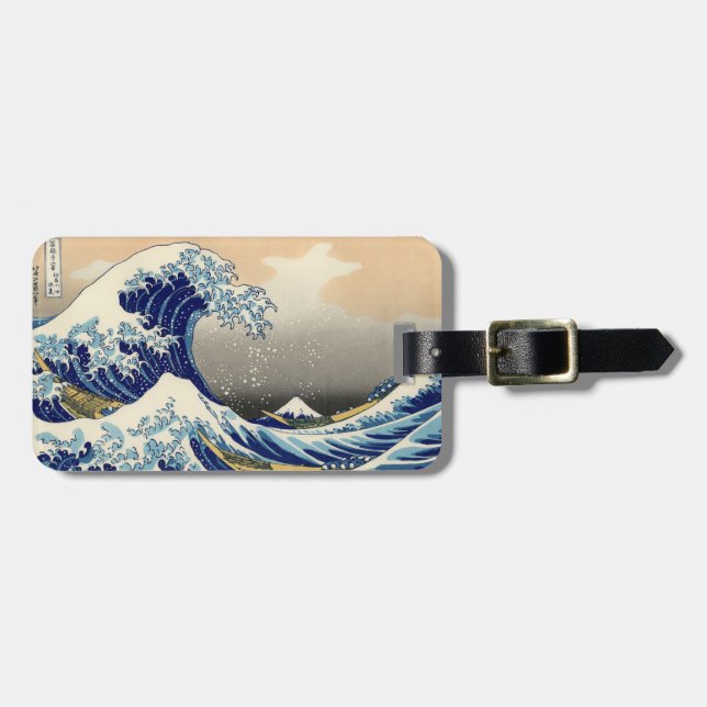 Étiquette À Bagage Hiroshige La Grande Vague De Kanagawa (Devant horizontal)