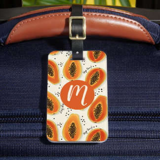 Étiquette À Bagage Hiya Papaya Motif