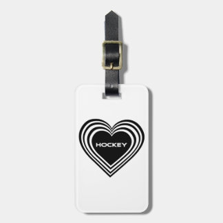 ÉTIQUETTE À BAGAGE HOCKEY DE COEUR