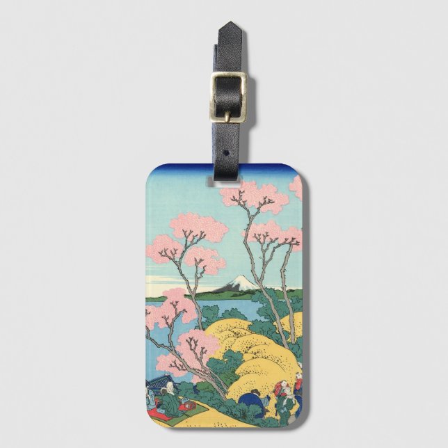 Étiquette À Bagage Hokusai Fuji de Gotenyama sur le Tōkaidō (Devant Vertical)