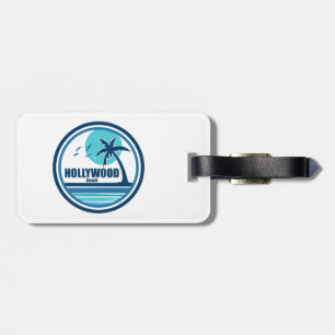 Étiquette À Bagage Hollywood Beach Floride Palm Tree Birds