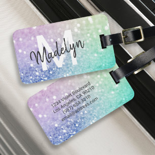 Étiquette À Bagage Holographe de Parties scintillant glamour assez pe