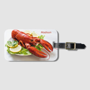 Étiquette À Bagage Homard de nom personnalisé