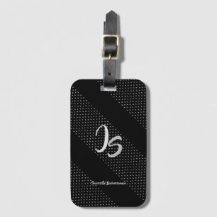 Étiquette À Bagage "Homme d'affaires prospère" Silver personnel Monog