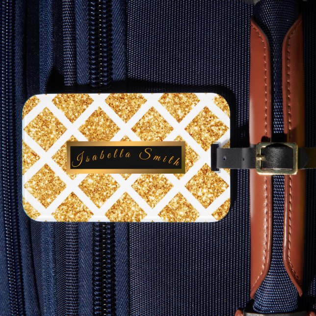 Étiquette À Bagage Honeypeb Gold Parties scintillant Boho Collection  (Insitu Rectoal 4)