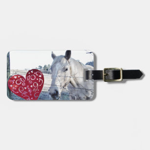 Étiquette À Bagage HORSE coeur Valentine