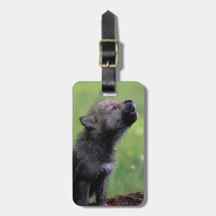 Étiquette À Bagage Howling Wolf Cub