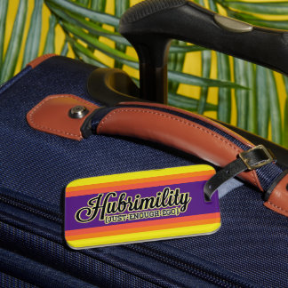 Étiquette À Bagage Hubrimilité Juste Assez Ego Bars Lumineux Gfx