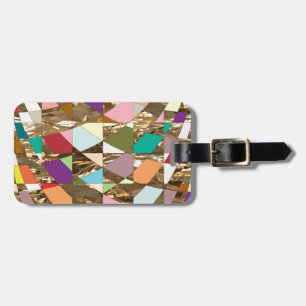 Étiquette À Bagage Huile d'or couleur Abstraite