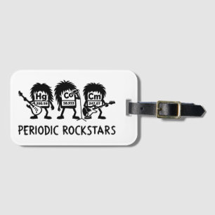 Étiquette À Bagage Humour de chimie des rockstars périodiques