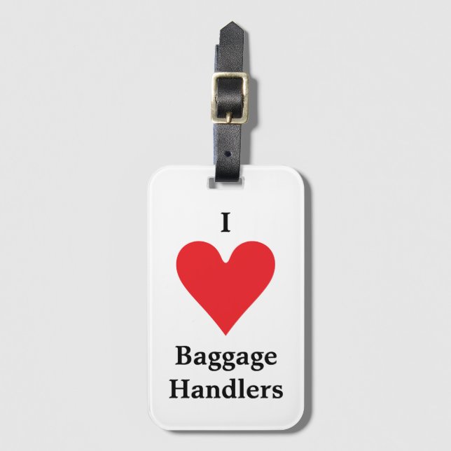 Étiquette À Bagage I bagagistes de coeur (Devant Vertical)