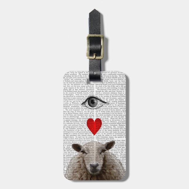 Étiquette À Bagage I brebis de coeur (Devant Vertical)