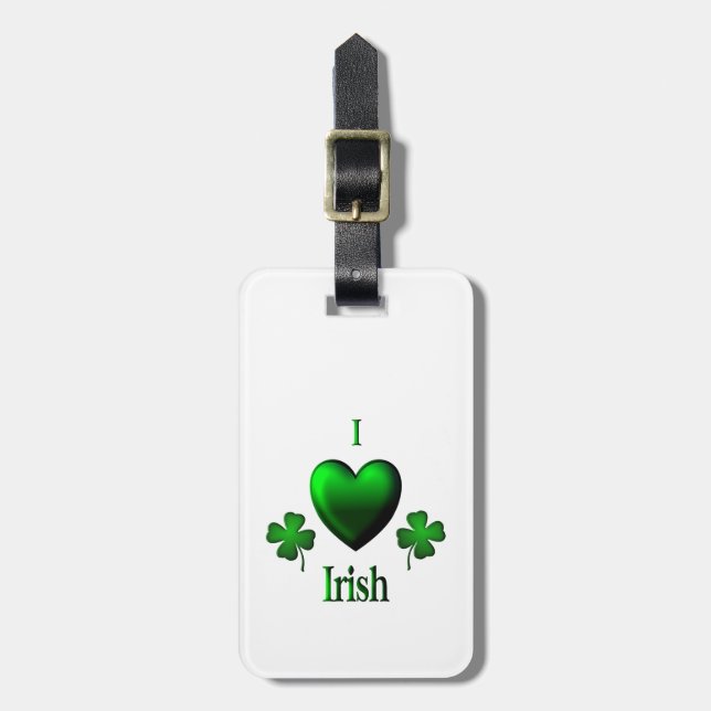 Étiquette À Bagage I Heart Boucles d'oreilles irlandaises (Devant Vertical)