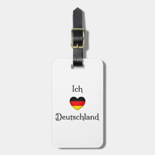 Étiquette À Bagage "I Heart Germany" Allemand Pride World Traveller