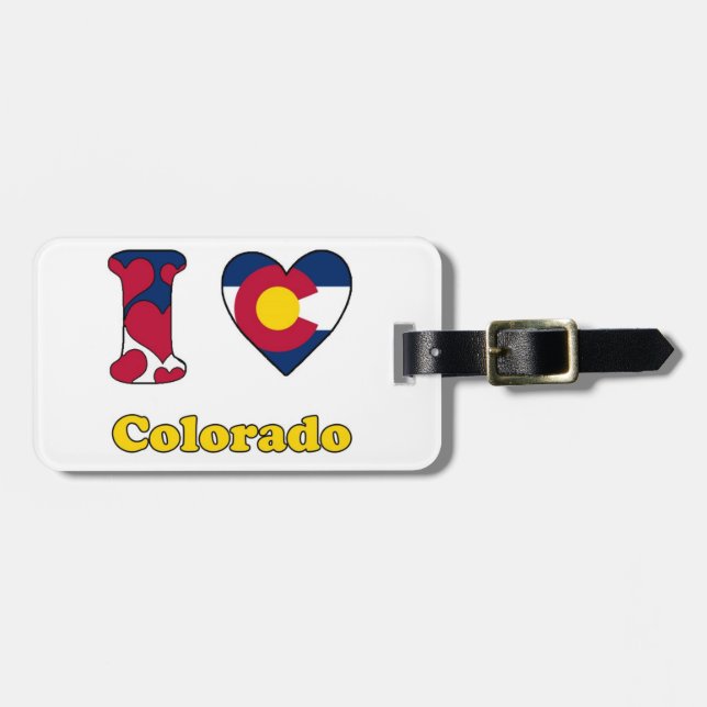 Étiquette À Bagage I love Colorado (Devant horizontal)