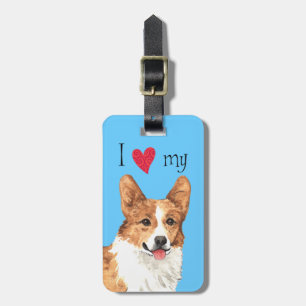Étiquette À Bagage I Love my Pembroke Welsh Corgi