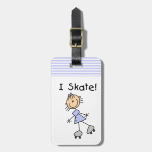 Étiquette À Bagage I Patinage - Patinage à rouleaux pour filles