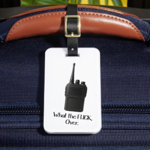 Étiquette À Bagage Icône Fu*k Sur L'Icône Drôle Walkie Talkie