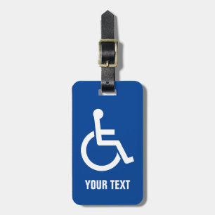 Étiquette À Bagage Icône Handicap moteur Icône Voyage personnalisé