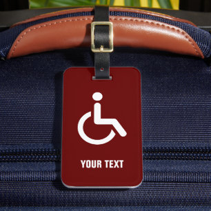 Étiquette À Bagage Icône handicapés en fauteuil roulant voyage person