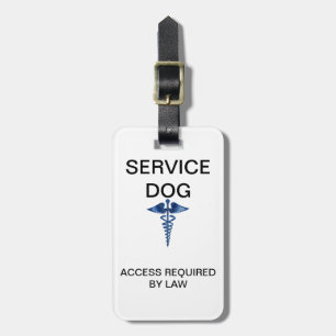 Étiquette À Bagage Identification de chien de service du Michigan
