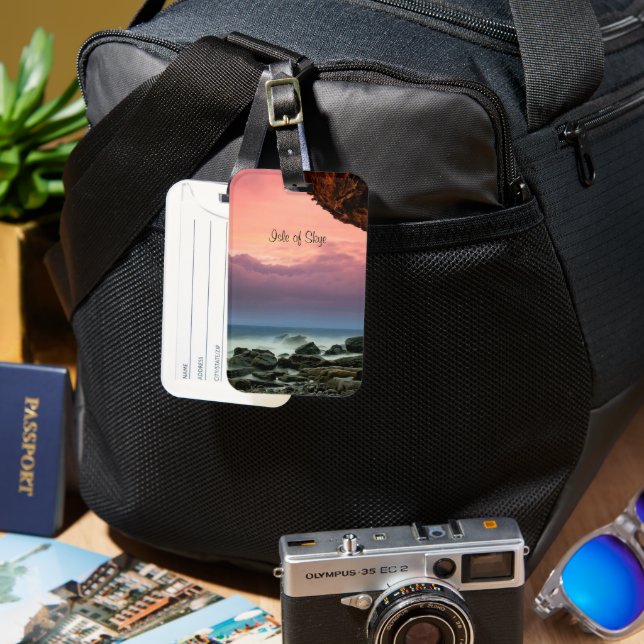 Étiquette À Bagage Île de Skye, Écosse (Recto & Verso)