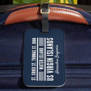 Étiquette À Bagage Iles Vierges américaines Personnalisation des Cara