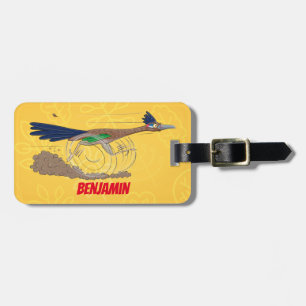Étiquette À Bagage Illustration amusante de la caricature d'oiseau du