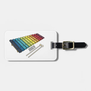 Étiquette À Bagage Illustration de bande dessinée en Xylophone