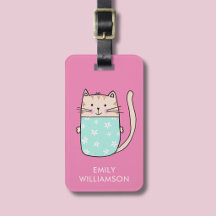 Illustration de chat mignon avec nom personnalisé