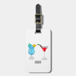 Étiquette À Bagage Illustration de cocktail