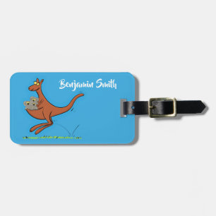 Étiquette À Bagage Illustration de dessin animé Cute kangaroo et koal