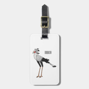 Étiquette À Bagage Illustration de dessin du secrétaire pour oiseaux
