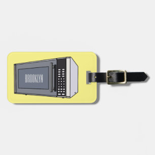 Étiquette À Bagage Illustration de dessin sur micro-ondes