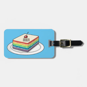 Étiquette À Bagage Illustration de gâteau arc-en-ciel