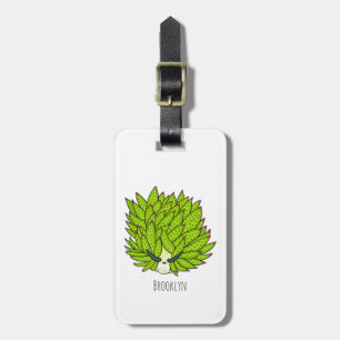 Étiquette À Bagage Illustration de la feuille de limon